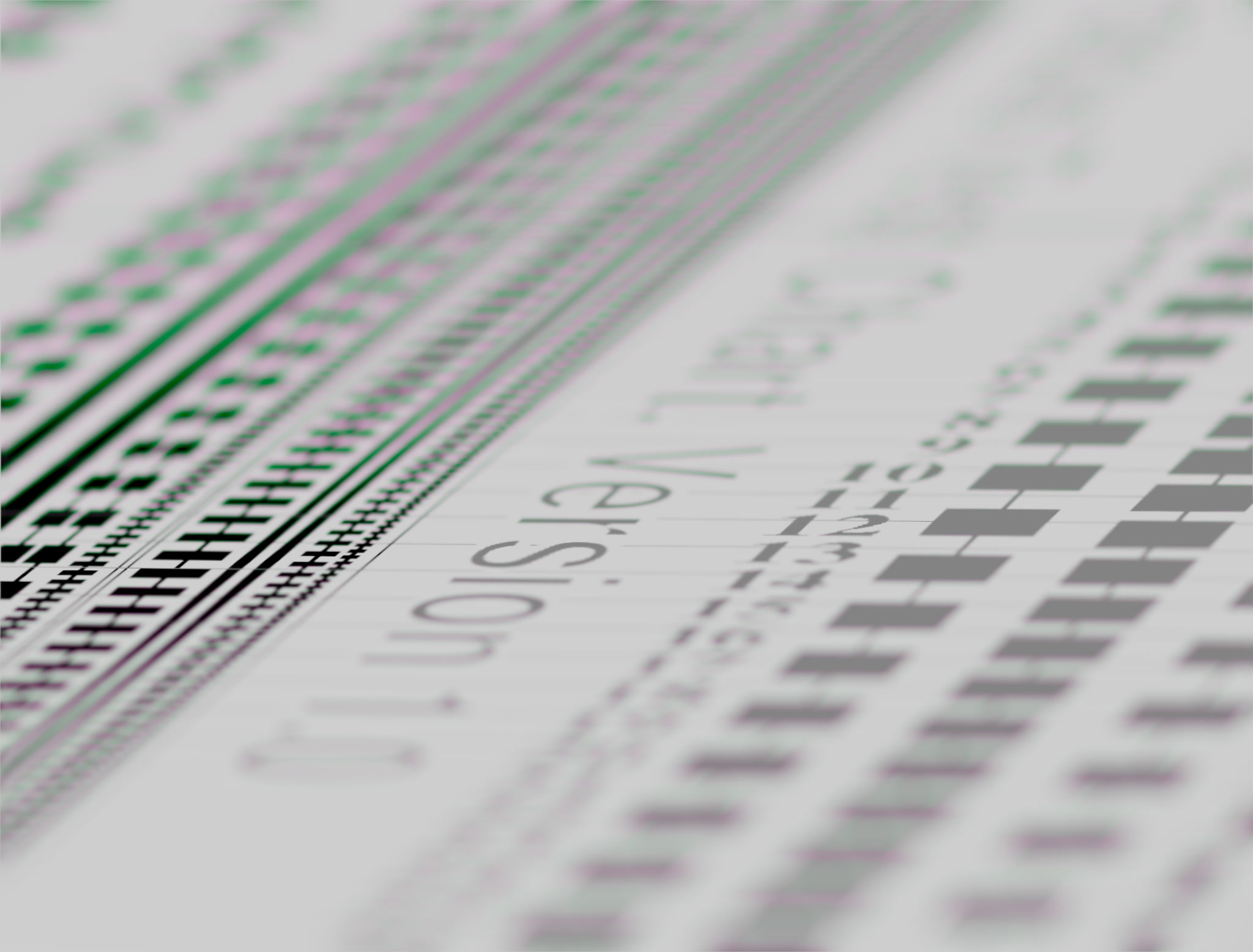 Axial aberration green purple